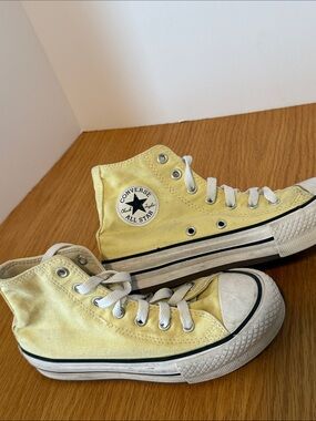 Converse Yellow High Top Canvas Sneakers